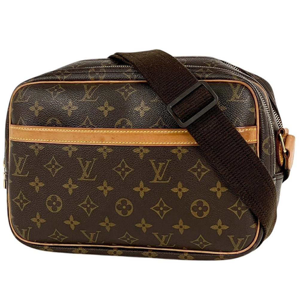 Louis Vuitton Reporter Shoulder Bag Monogram Brown